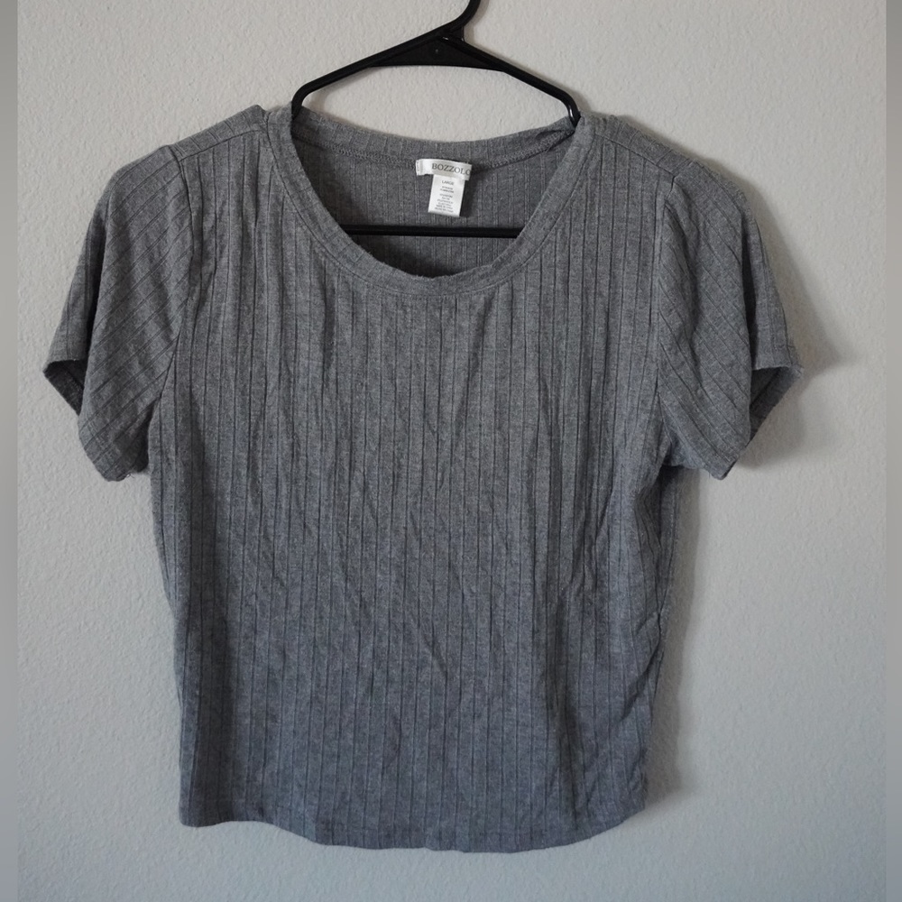 ADD ON FOR $1 Soft Gray crop top